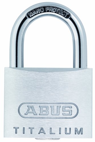 ABUS Titalium 64TI/40 padlock - set of 2, keyed alike - cellar lock with special aluminum lock body - hardened steel shackle - ABUS security level 5 on sale